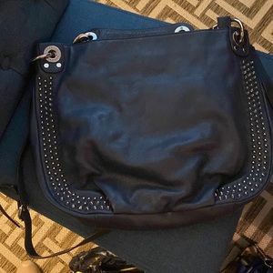 Rececca Minkoff shoulder/crossbody bag with silver studs and top handle